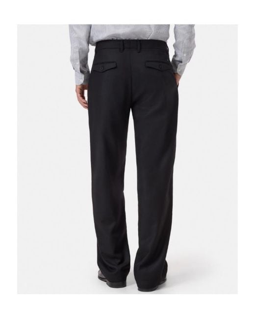 Closed Black Relaxed Pants for men