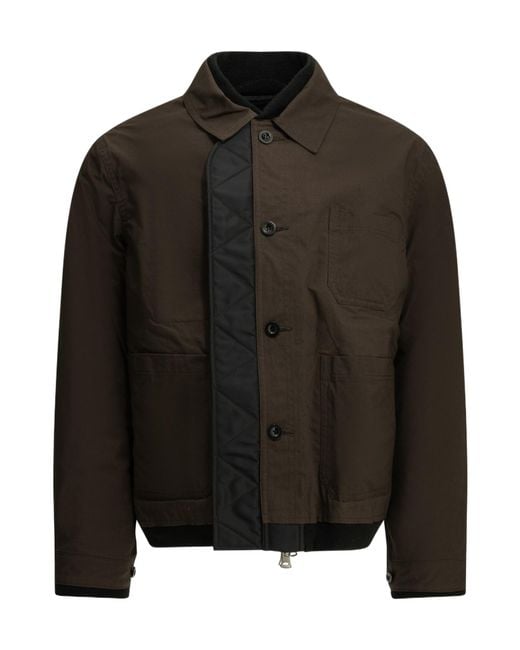 Sacai Black Reversible Casual Jacket for men
