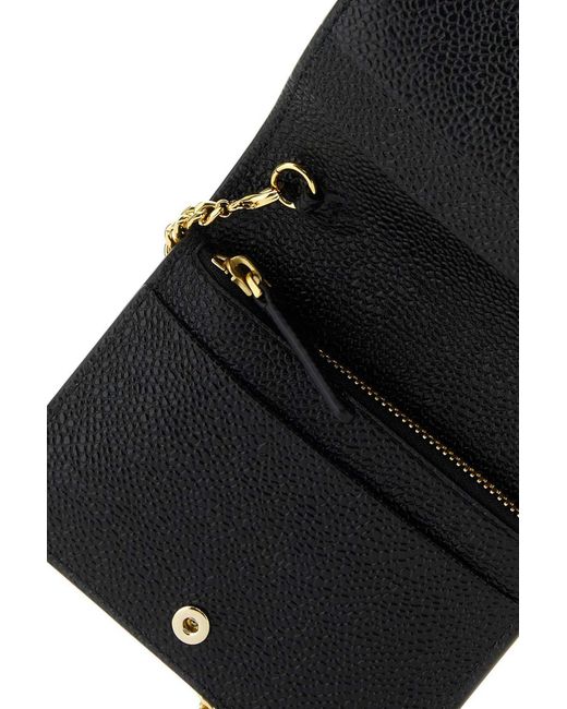 Thom Browne Black Rwb Stripe Strapped Wallet