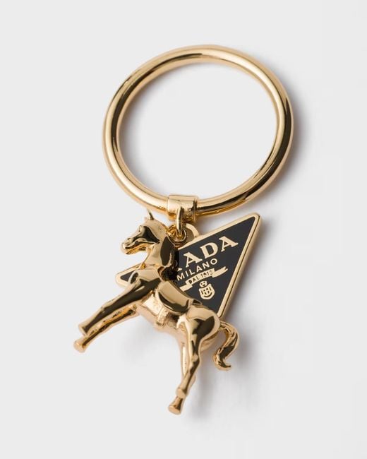 Prada Metallic Logo Ring