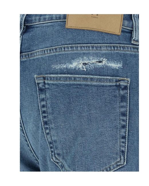 Pt Pantaloni Blue Pt Torino Jazz Distressed Slim Jeans for men