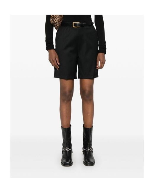 Ermanno Scervino Black High-Waisted Shorts