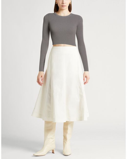 Max Mara Gray Ribbed-Knit Jumper