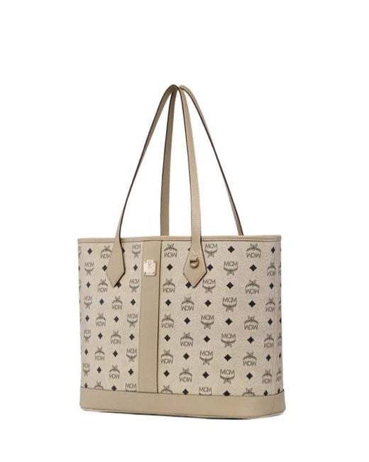 MCM Natural Visetos Liz Tote Bag