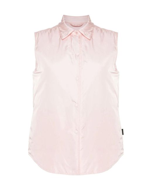 Aspesi Pink Press-Stud Padded Gilet