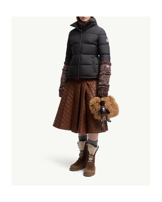 Moncler Black Dourbe Zip-Up Short Puffer Jacket