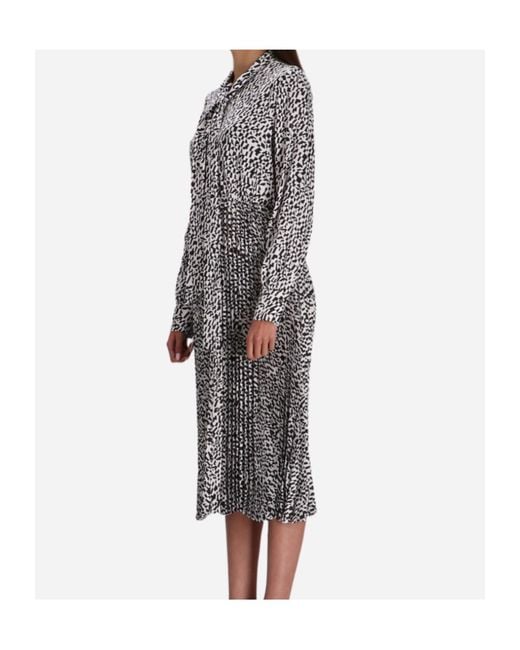 Karl Lagerfeld Gray Long Sleeve Dress
