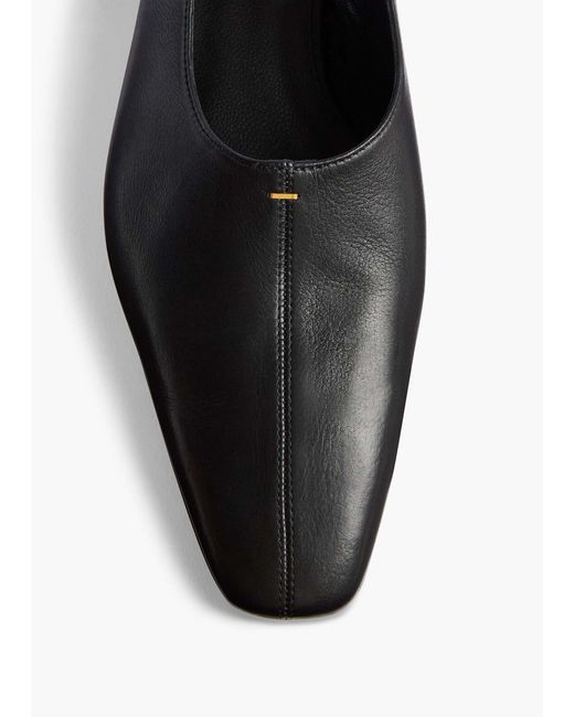 Khaite Black Celia Slingback Flat Shoes