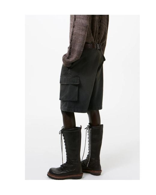 Our Legacy Gray Mount Cargo Knee-Length Shorts for men