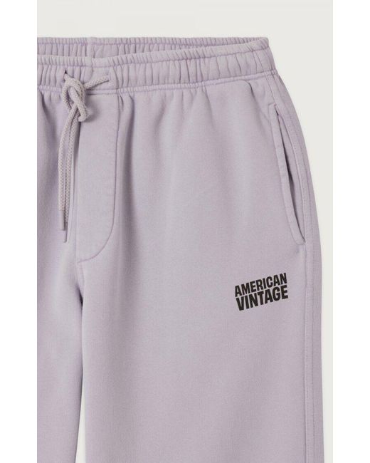 American Vintage Gray Logo Elastic-Waist Joggers for men