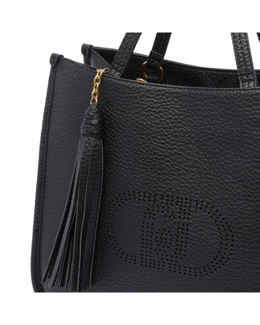 Liu Jo Black Logo-Motif Tote Bag
