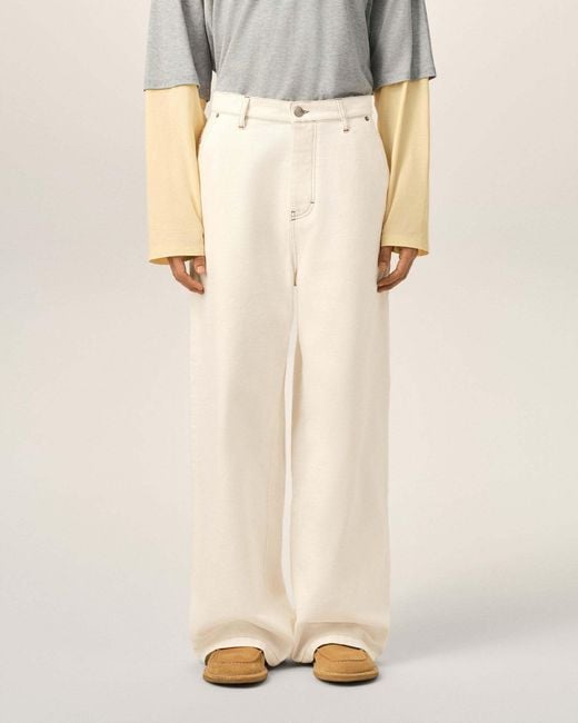 AMI Natural Ami Wide Fit Trousers for men