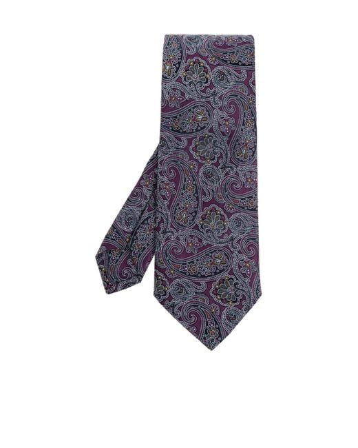 Etro Blue Patterned Tie for men