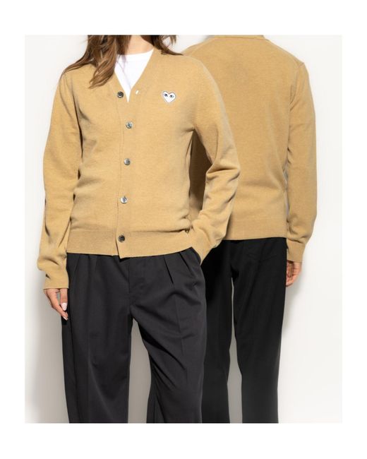 COMME DES GARÇONS PLAY Natural Long-Sleeved Sweater for men