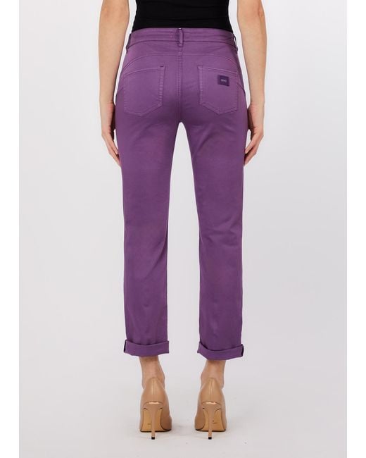 Liu Jo Purple Cuffed Pocket Trousers