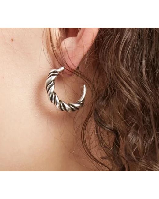 Ann Demeulemeester White Babs Twisted Earrings