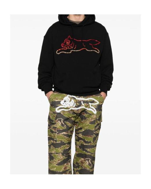 ICECREAM Black Graphic-Embellished Hoodie for men
