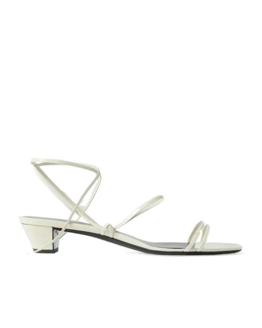 The Row White Graphic High-Heeled Sandals