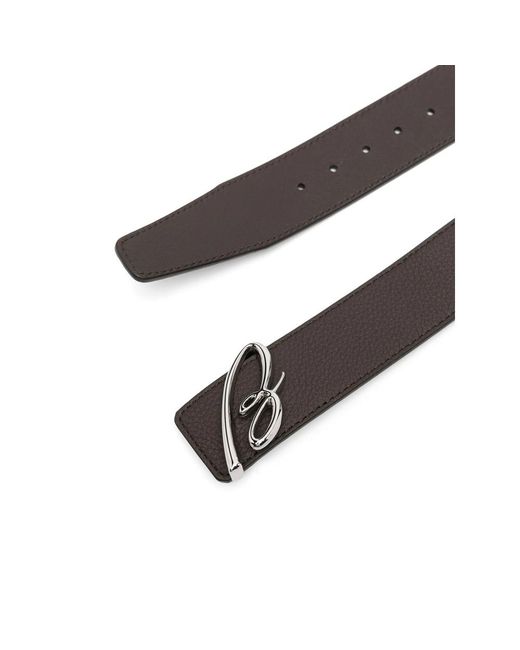 Brioni White Logo-Buckle Belt for men
