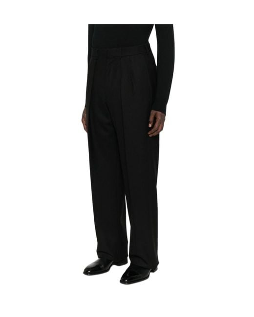 Tom Ford Black Pleated-Front Trousers for men