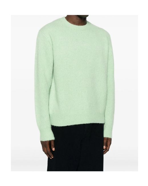 sunflower Green Ribbed Crew-Neck Sweater for men