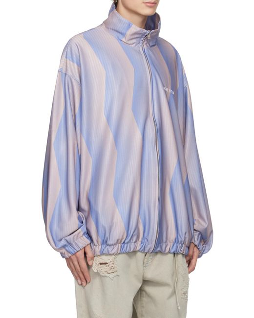 Acne Purple Abstract-Print Track Jacket for men