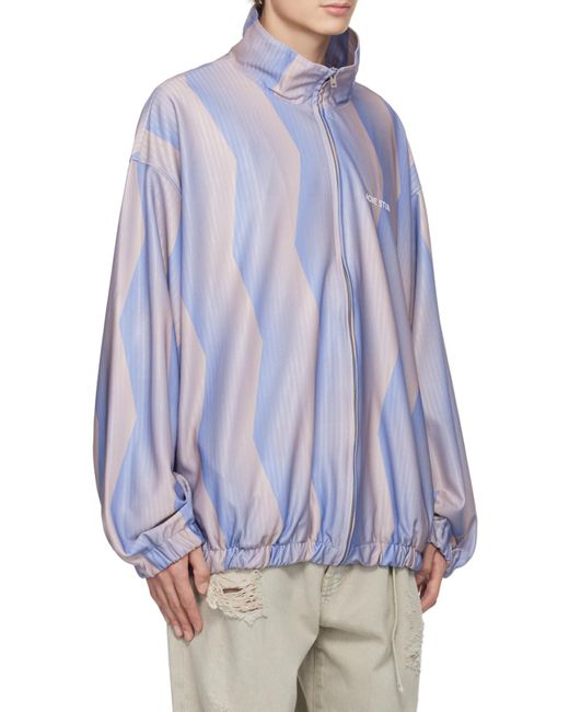 Acne Purple Abstract-Print Track Jacket for men