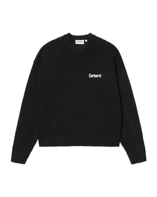 Carhartt Black Logo-Detail Heart-Print Sweater