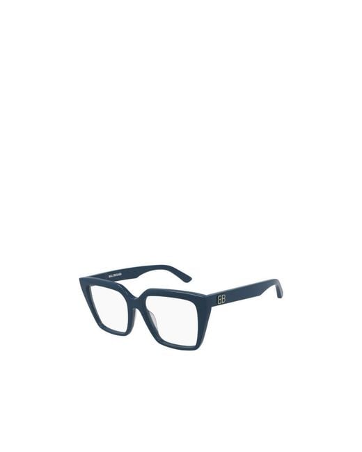 Balenciaga Blue Eyewear Square Frame Glasses