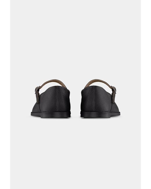 Max Mara Black Square-Toe Flat Shoes