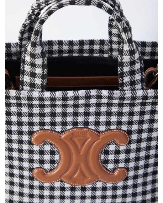 Céline White Small Cabas Thais