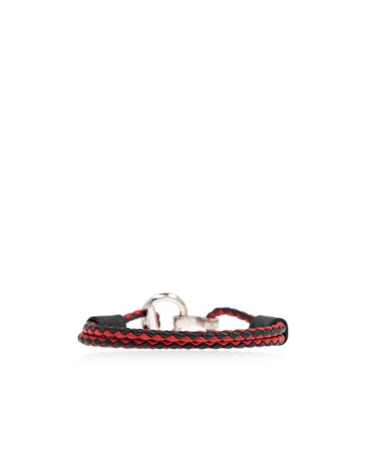Ferragamo White Ferragamo Logo Plaque Bracelet for men