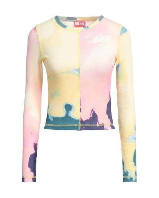 DIESEL Yellow Printed Longsleeve Tshirt