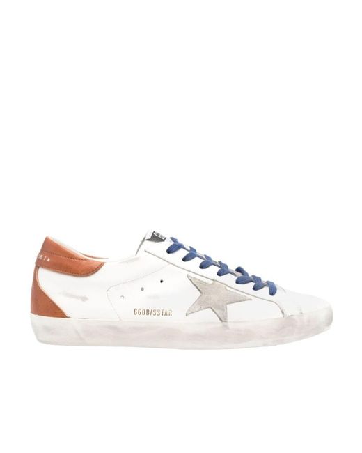 Golden Goose Deluxe Brand White Super-Star Low-Top Sneakers for men