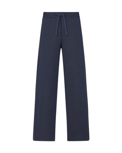 Dior Blue Homme Drawstring Straight Leg Joggers for men
