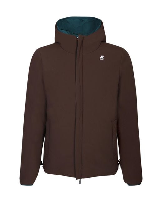 K-Way Green Long-Sleeved Double-Sided Casual Jacket for men