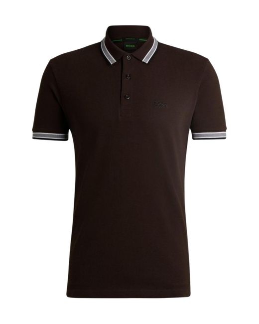 Boss Black Boss Logo Embroidered Short-Sleeved Polo Shirt for men