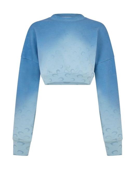 MARINE SERRE Blue Moon Crew Sweatshirt