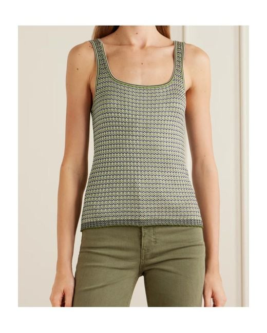 Veronica Beard Gray Sandra Knitted Tank