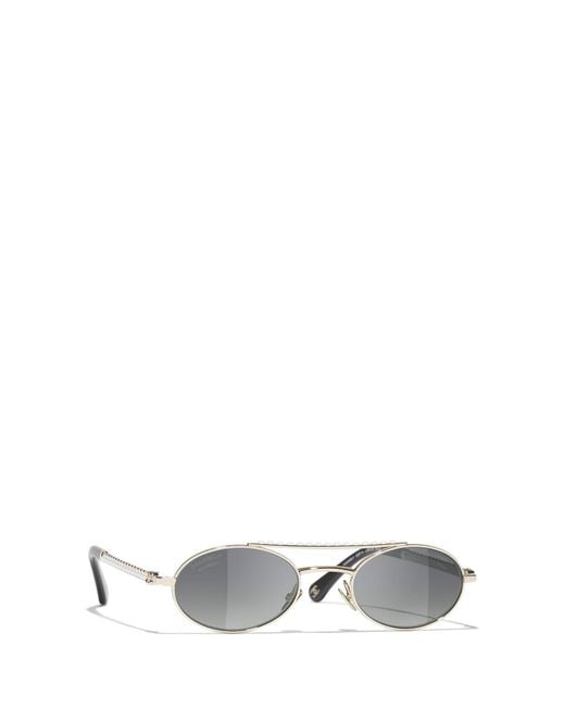 Chanel White Full Frame Sunglasses for men