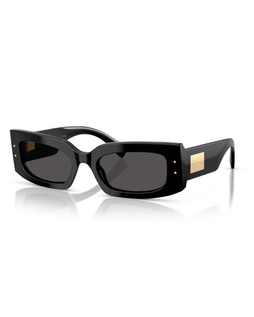 Dolce & Gabbana Black Eyewear Rectangular Frame Sunglasses