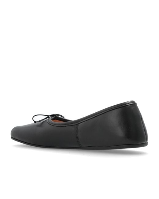 Vivienne Westwood Black Brigitte Orb-Plaque Ballerina Shoes