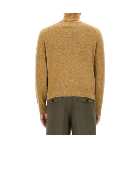 Dries Van Noten Natural Long-Sleeved Roll-Neck Jumper for men