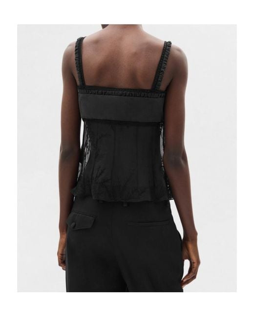 Ann Demeulemeester Black Gila Balconette Top With Panels