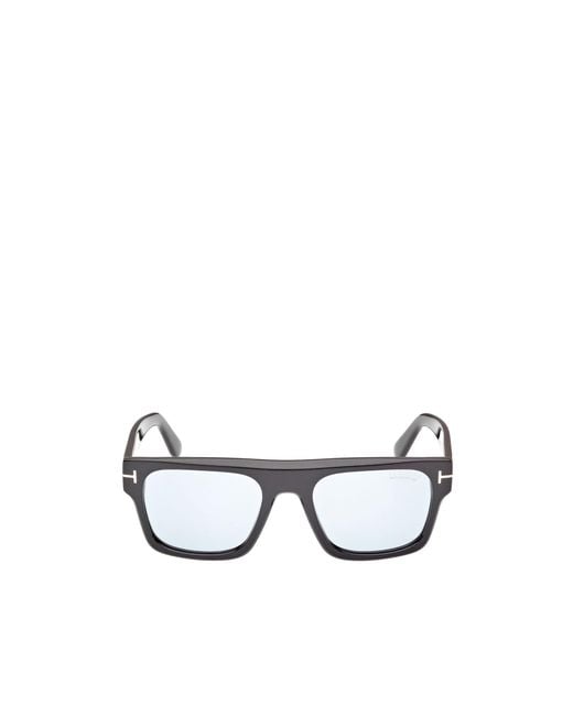 Tom Ford White Eyewear Square Frame Sunglasses for men