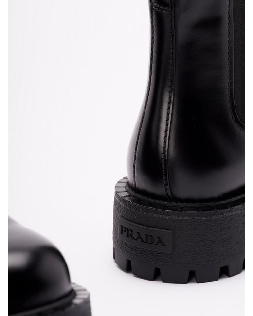 Prada Black Slip-On Ankle Boots for men