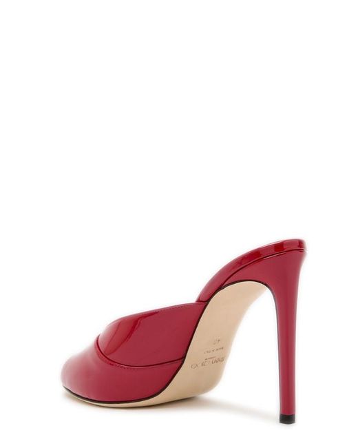 Jimmy Choo Red Brigitte 100 Patent Leather Mules