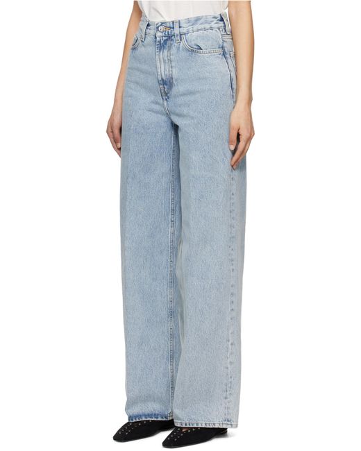 Totême Blue Totême High-Waisted Straight-Leg Jeans