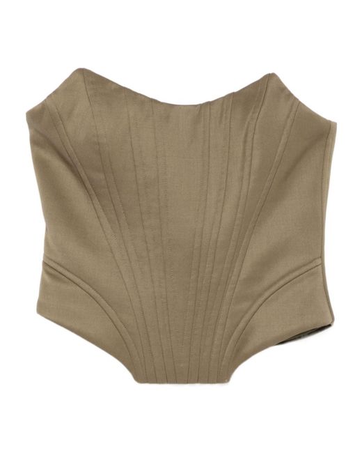GIUSEPPE DI MORABITO Natural Corset Top