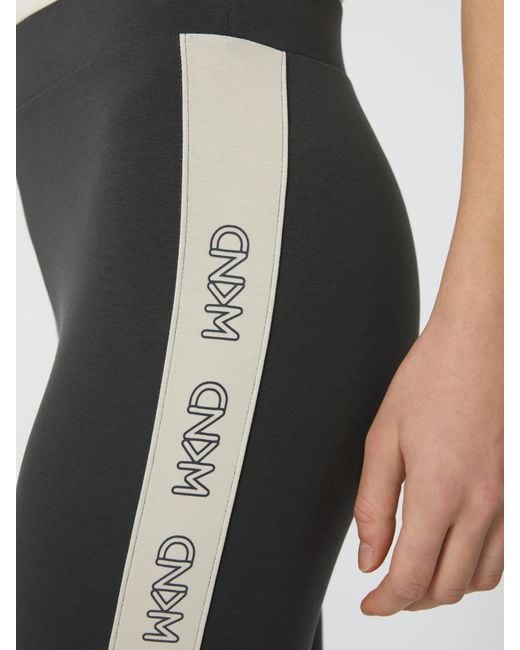 Weekend by Maxmara Gray Basilio Logo Detailed Leggings